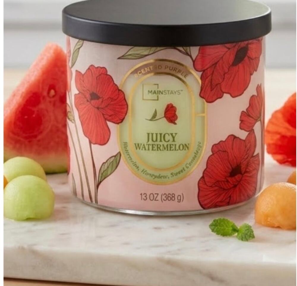 MainStays Juicy Watermelon Candle 13 oz - NEW